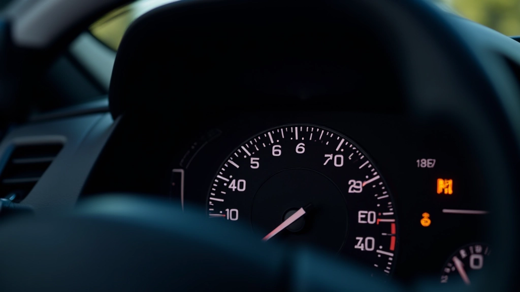 Dashboard maintenance indicator light showing oil change service reminder